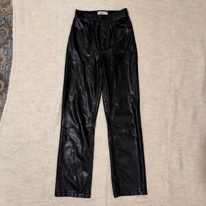 Abercrombie & Fitch The ‘90s Straight Ultra High Rise Faux Leather Pants